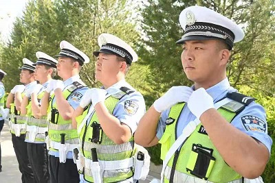 山西垣曲县公安局交警大队开展2023年全警实战练兵