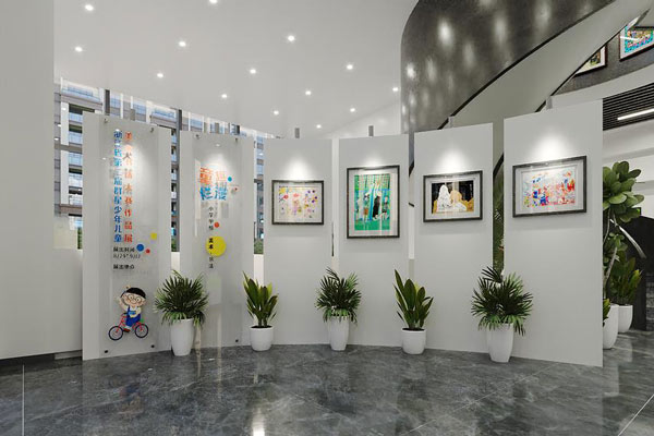 浙江省第二届群星少年儿童美术书法大赛作品展开幕